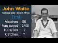 John waite test career