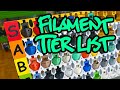 The 3d filament tier list which should you use