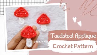 Tutorial Membuat Aplikasi Rajut Jamur | Toadstool Applique Crochet Pattern screenshot 2