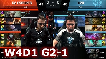 G2 eSports vs H2K Gaming | Game 1 S7 EU LCS Spring 2017 Week 4 Day 1 | G2 vs H2K G1 W4D1