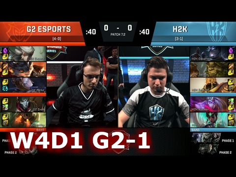 G2 eSports vs H2K Gaming | Game 1 S7 EU LCS Spring 2017 Week 4 Day 1 | G2 vs H2K G1 W4D1