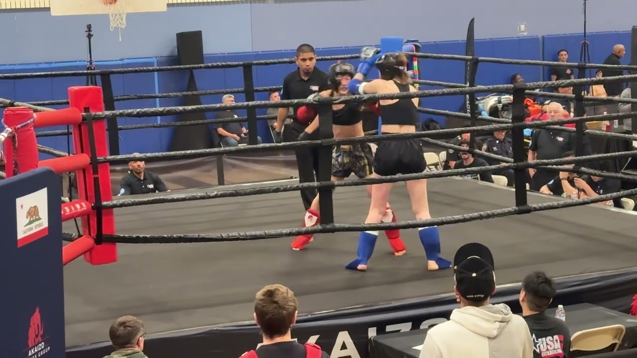 Diana Teng  VS  Mathilda Savvochia.       #WomensMuayThai #MLMT #BayAreaFights #AkaizoSportsGroup