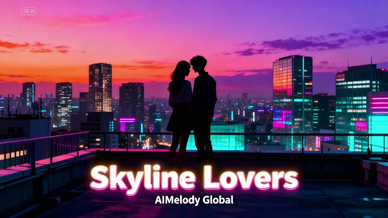 【AIMelody Global】Skyline Lovers｜AI City Pop × Dream Pop｜Produced by Suno