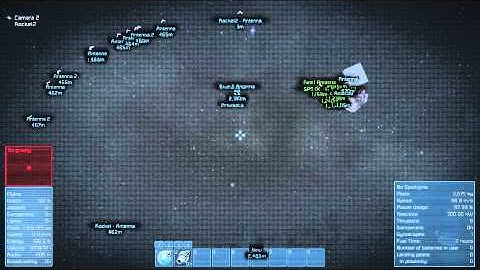 Space Engineers GPS guided torpedo camera view.