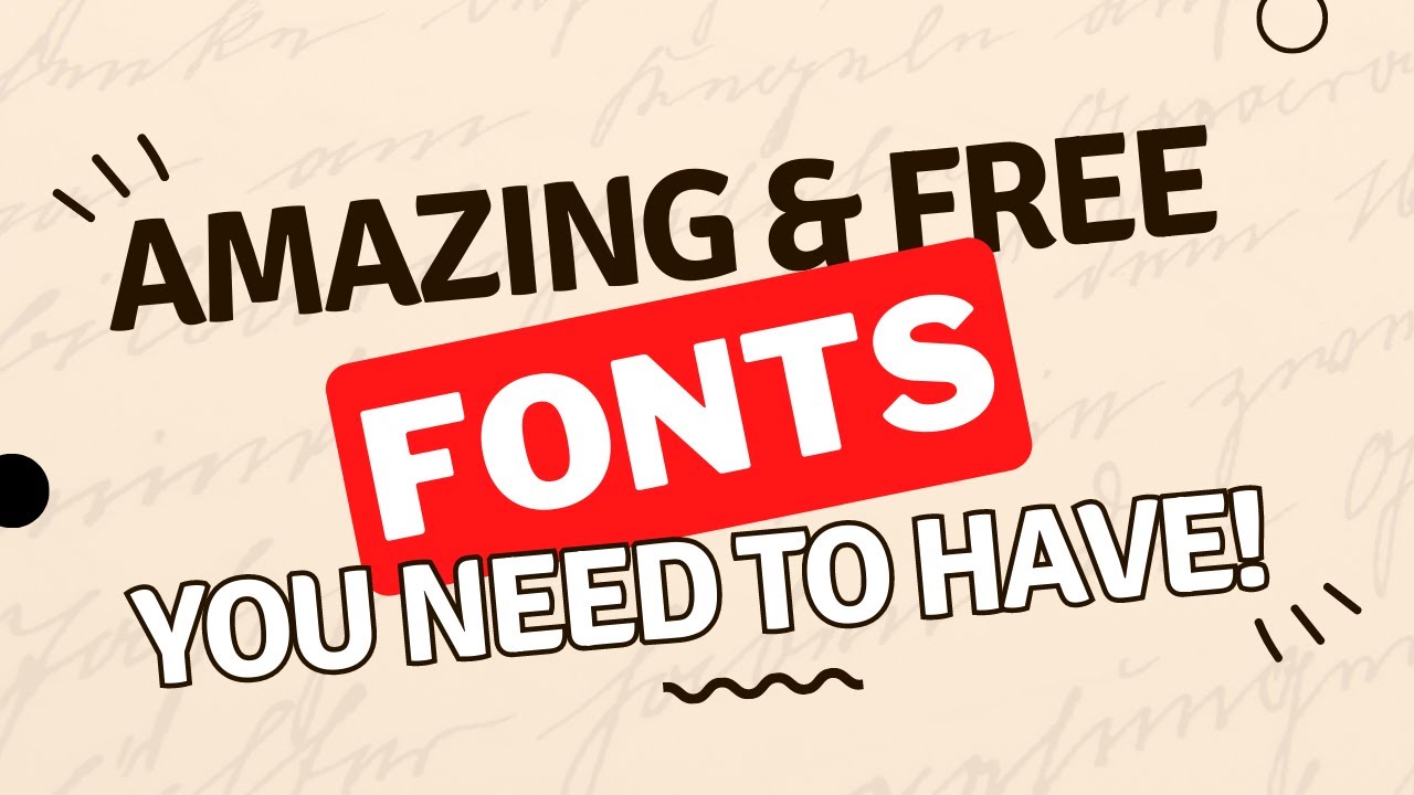 FREE FONTS YOU NEED TO DOWNLOAD NOW! - YouTube