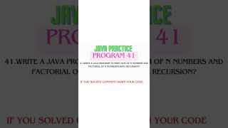 Java Practice Program 41 Profile