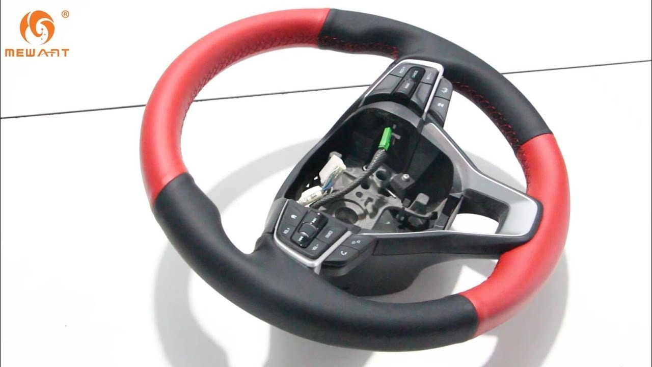 MEWANT-- for Honda Accord 10 Hand Stitch Car Steering Wheel Cover Installation