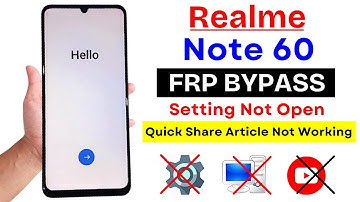 Realme Note 60 Frp Bypass Android 14 | Realme (RMX3933) Google Account Bypass Without Pc 2025 Update