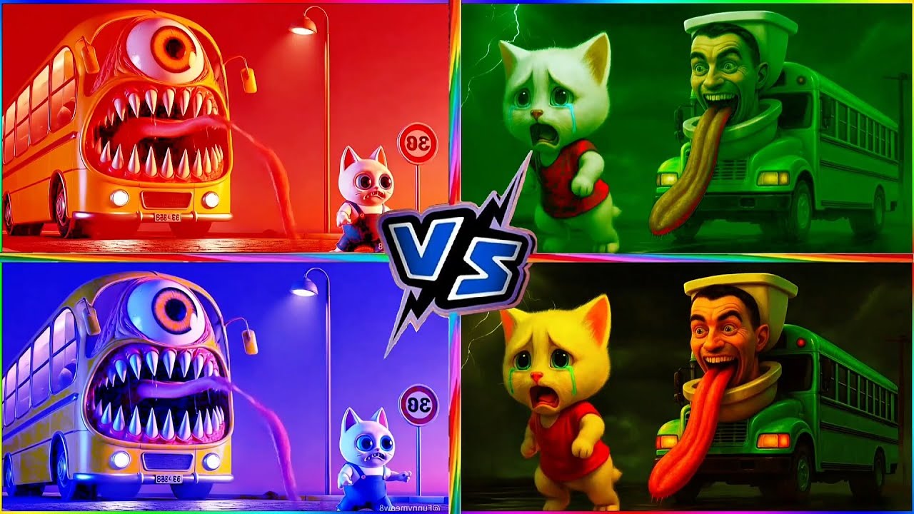 🚌MEGA SCHOOL BUS EATER 🎶Coffin Dance Song #5