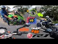 Cbr fireblade 1000  yamaha r1 vs ktm duke 200