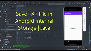 Save TXT File in Android Internal Storage | Java Programming