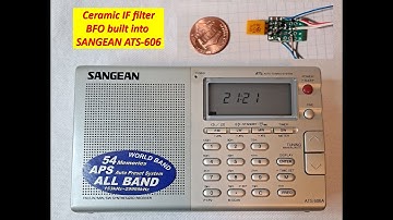 SANGEAN ATS-606 radio with tunable, ceramic filter based  BFO