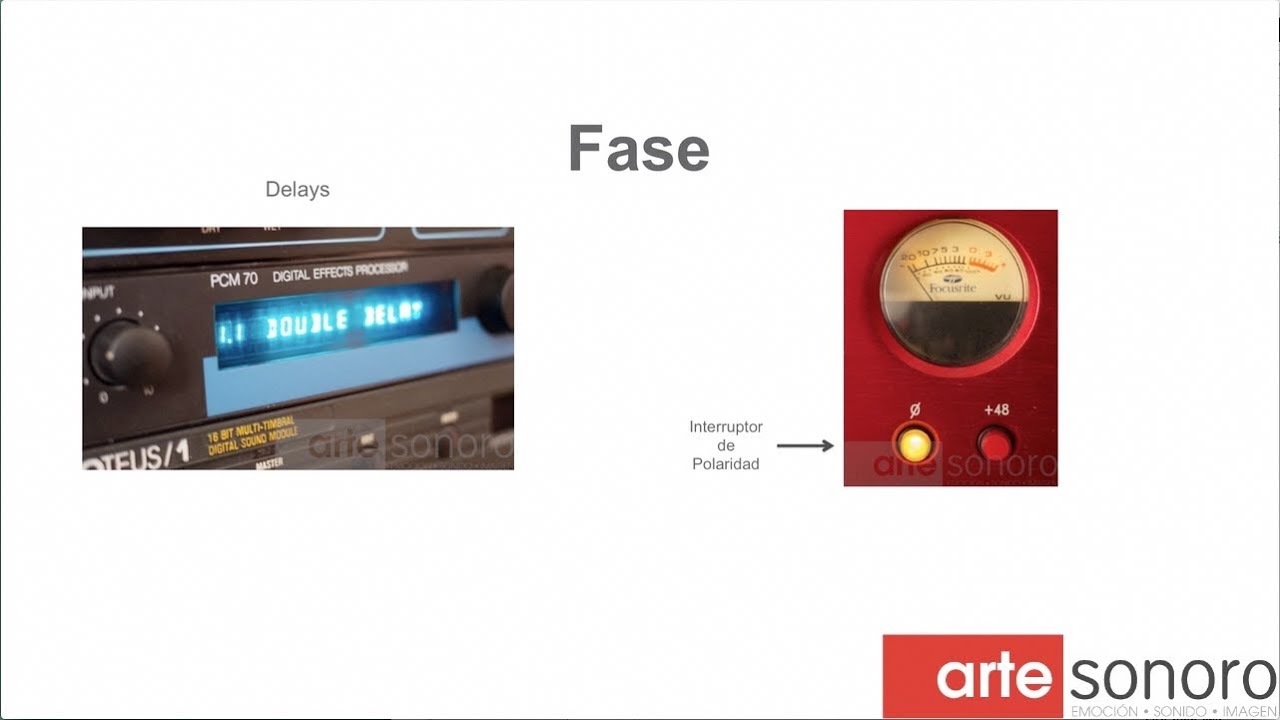 Características físicas del Sonido. Fase, timbre y envolvente