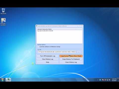 How To Use Automatically Log Internet Connection Status Software