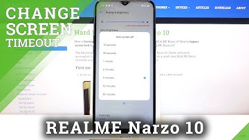 Change Screen Timeout and Manage Display Settings - REALME Narzo 10