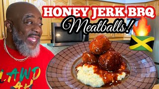 How to make Honey Jerk BBQ Meatballs & Cauliflower MASHED! | Deddys Kitchen