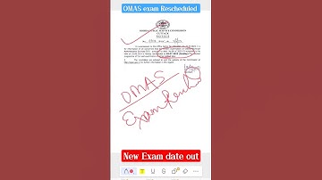OMAS Exam Rescheduled // New Date announced by OPSC //Check details now👇 //archchanadwibedy