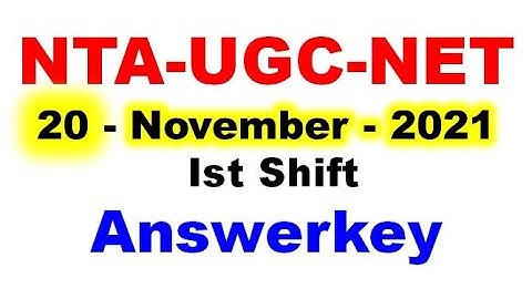 UGC NET 20 November 2021 exam answerkey | ugc net answer key 20/11/21 | Answerkey UGC NET नवंबर 2021