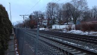 Amtrak train 175 passes by