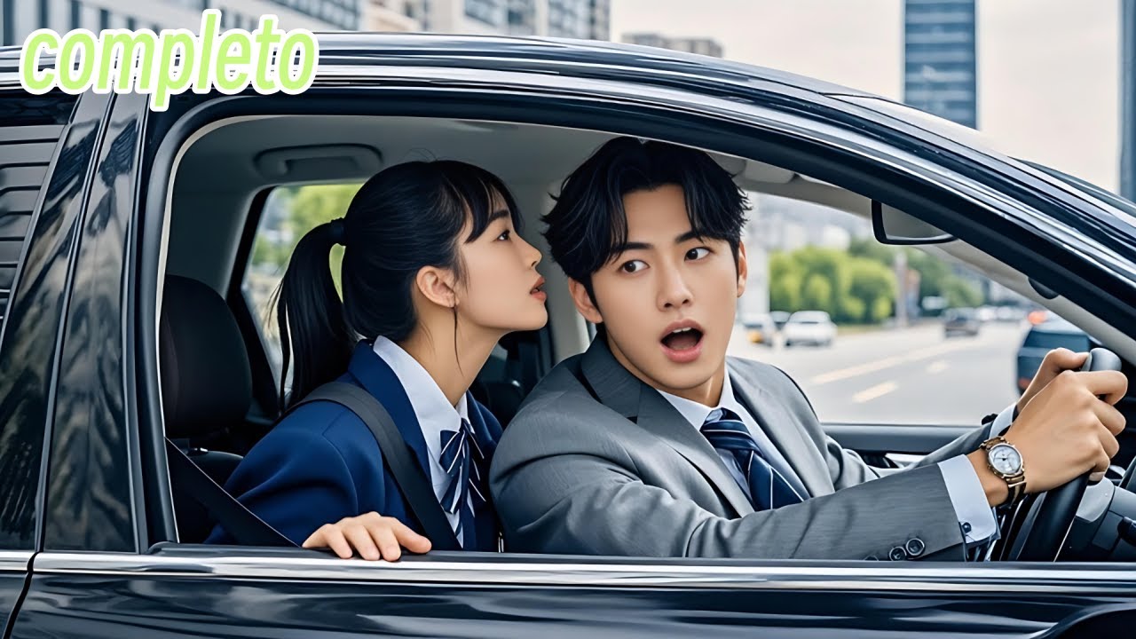 El tío CEO lleva a su sobrina (no de sangre) al colegio.Un frenazo,¡un beso!Y él? Ya la quería mucho