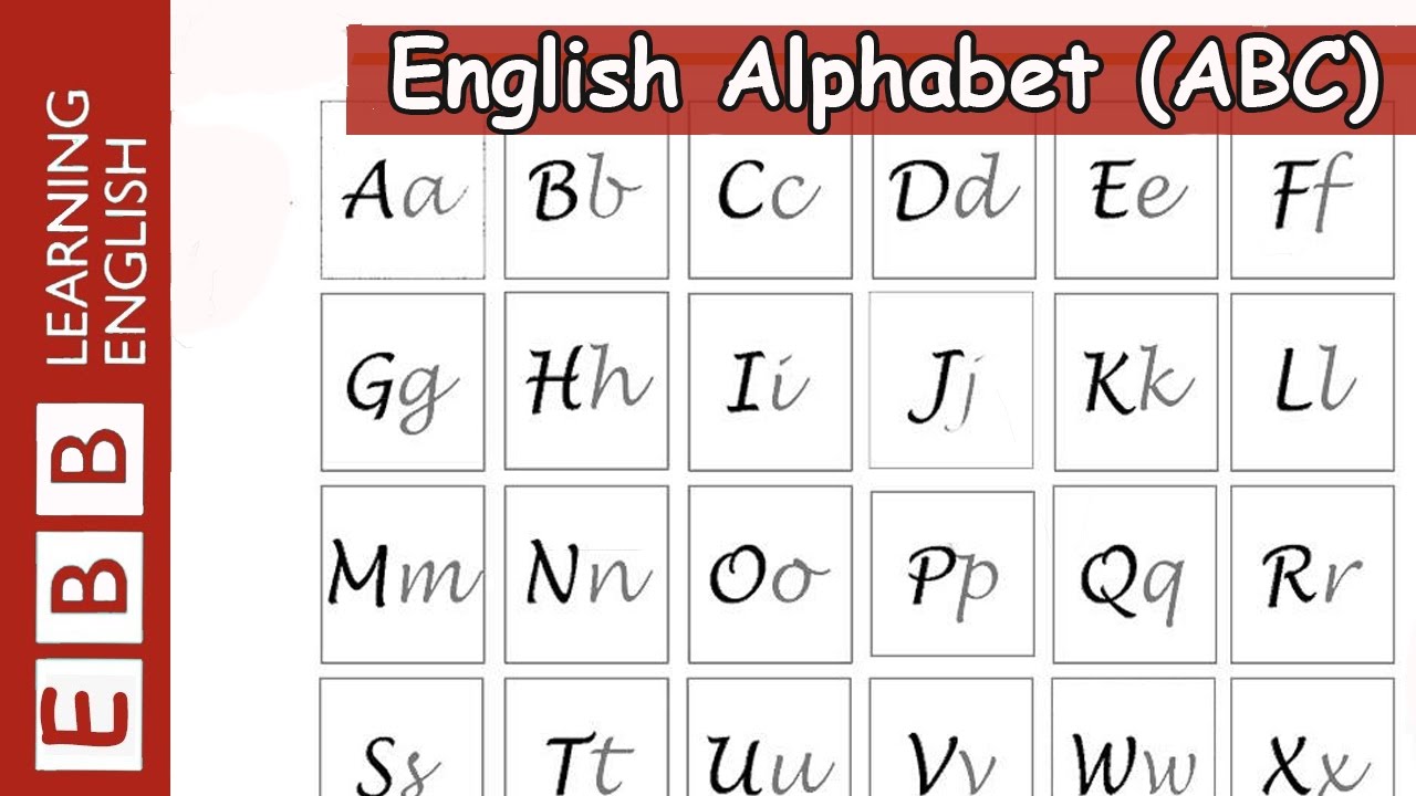 English Alphabet (ABC) - Pronunciation - YouTube