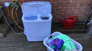 Outdoor Demo Of My Costway Mini Twintub Washing Machine