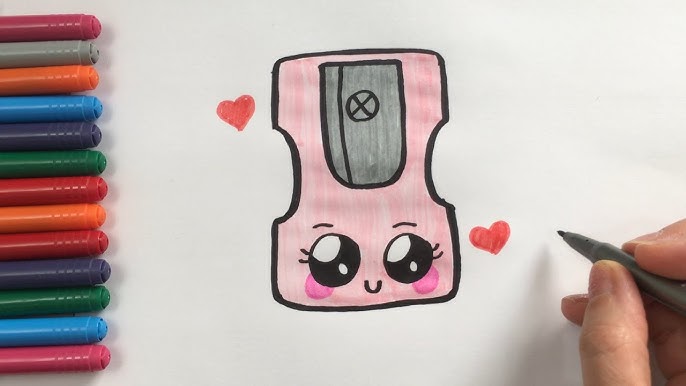 Como desenhar Giz de Cera fofo Kawaii ❤ Desenhos Kawaii - Desenho