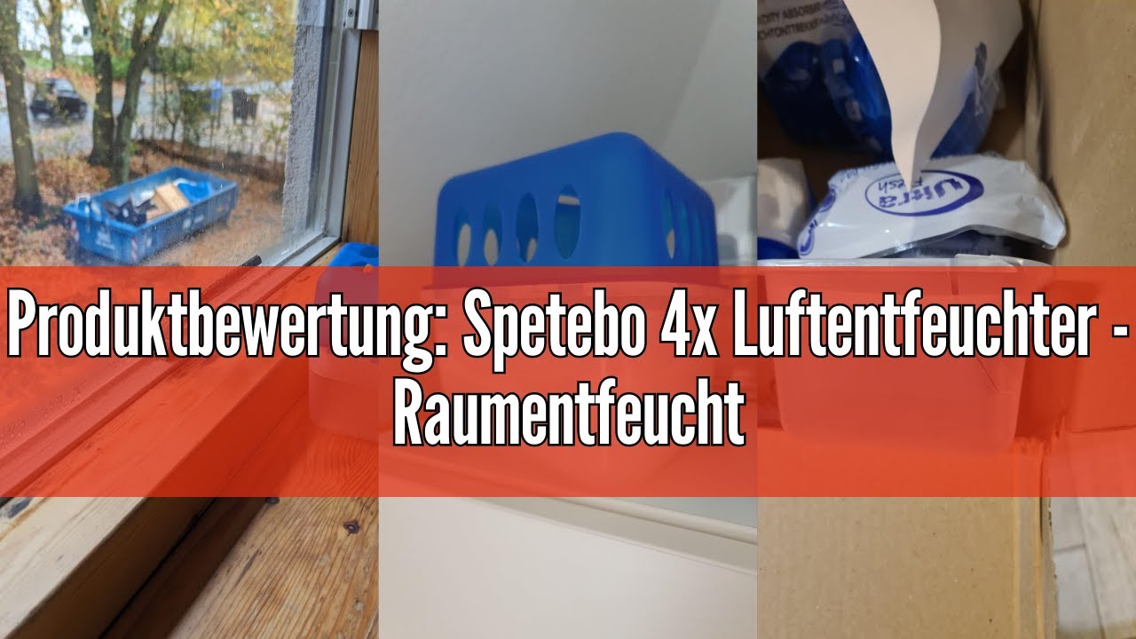Produktbewertung: Spetebo 4x Luftentfeuchter - Raumentfeuchter ohne Strom 8x 400g Granulat - Entfeuc