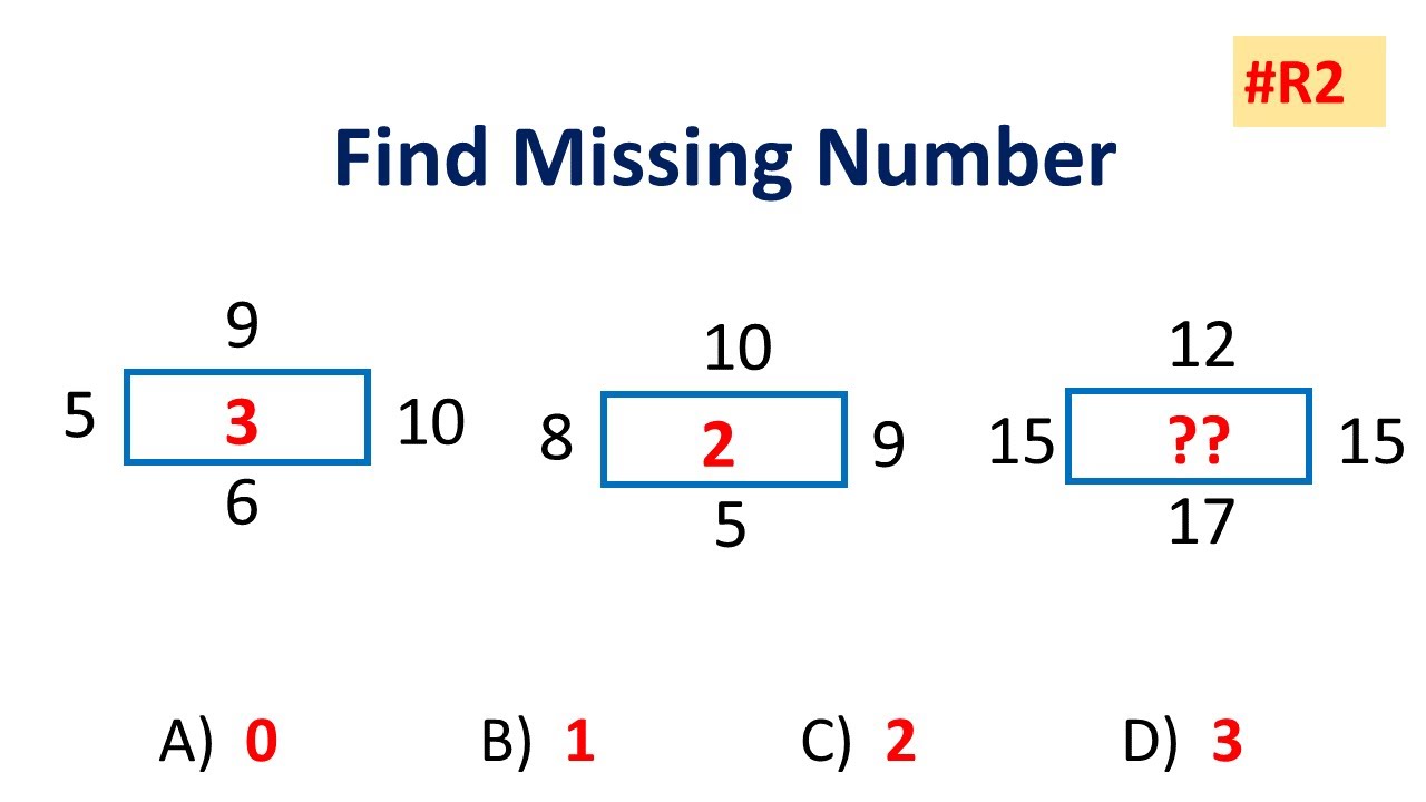 Find Missing Number II Reasoning Problem #R2 II - YouTube