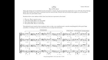 Tuning Drills: i-V-i in B-Flat minor