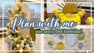 A space themed first birthday – &quot;First Trip Around the Sun&quot;! Decor, food &amp; setup | PLAN WITH ME