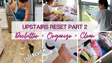 Upstairs Reset PART 2 / Declutter, Bathroom, New Tool / Speed Clean With Me / Cleaning Motivation