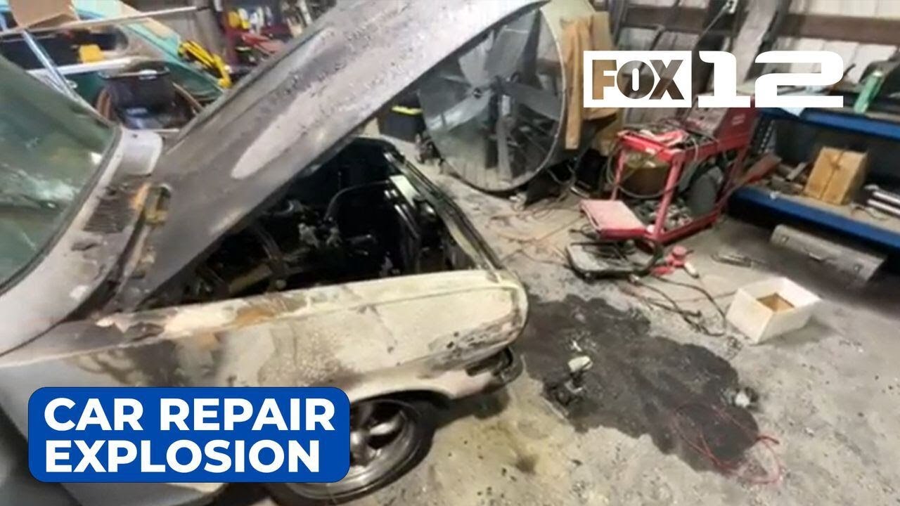Family in 'survival mode' after father and son catch fire in car repair ...