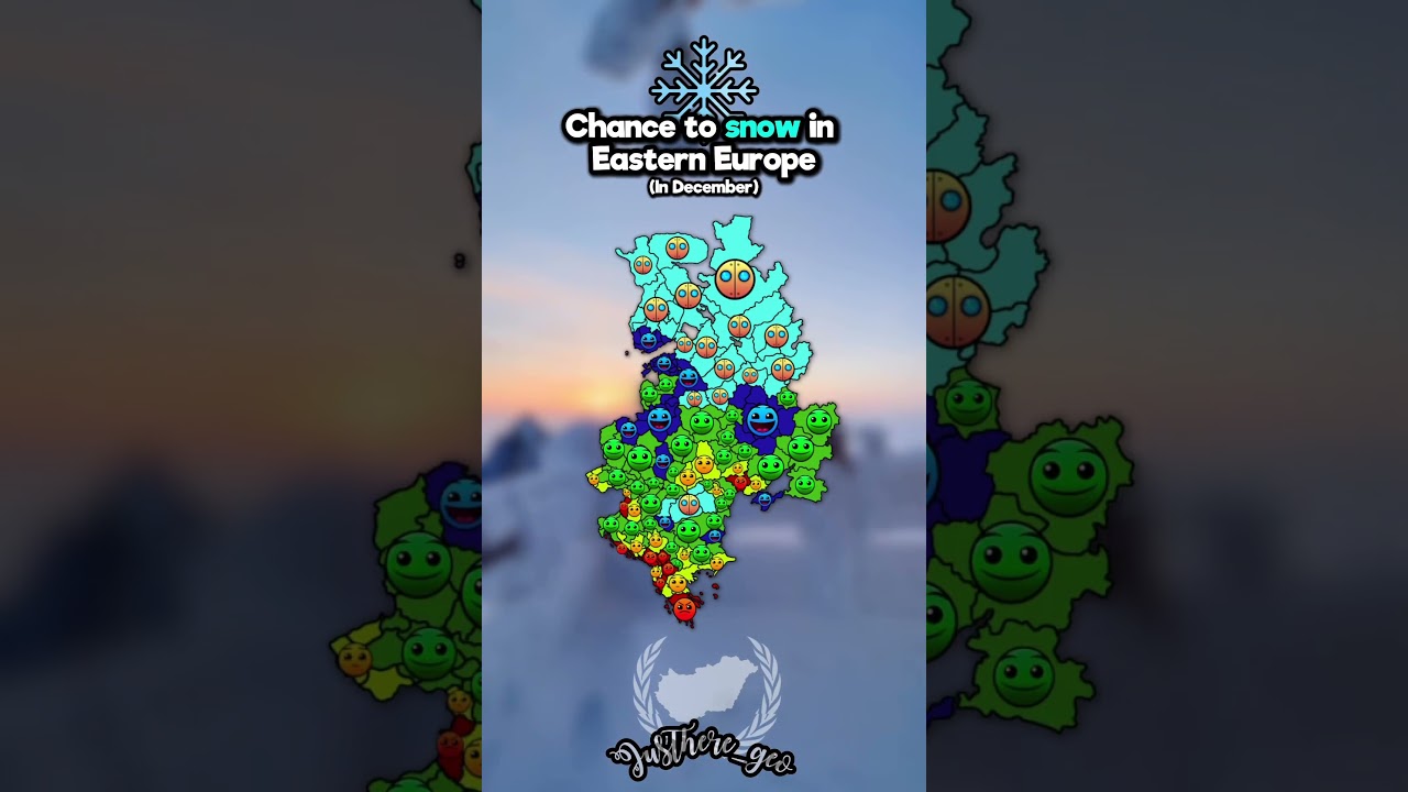 Change to snow in Eastern Europe in December 