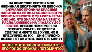 видео: НА помолвке СЕСТРЫ ОНА ДАЛА ПОЩЁЧИНУ МОЕЙ 10-ЛЕТНЕЙ ДОЧЕРИ ЗА ТО,ЧТО ТА ПРОЛИЛА НАПИТОК НА ЕЁ ПЛАТЬЕ картинка: НА помолвке СЕСТРЫ ОНА ДАЛА ПОЩЁЧИНУ МОЕЙ 10-ЛЕТНЕЙ ДОЧЕРИ ЗА ТО,ЧТО ТА ПРОЛИЛА НАПИТОК НА ЕЁ ПЛАТЬЕ