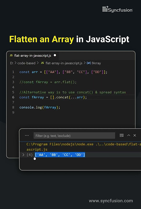 How to Flatten an Array in JavaScript - YouTube