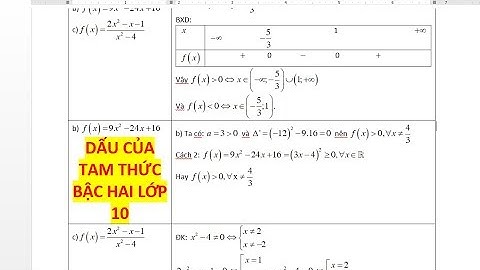 [Toán 10] Xét dấu của tam thức bậc hai dễ hay khó?