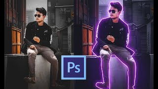 Neon light Glowing Line Effect || best Trick || photoshop screenshot 4