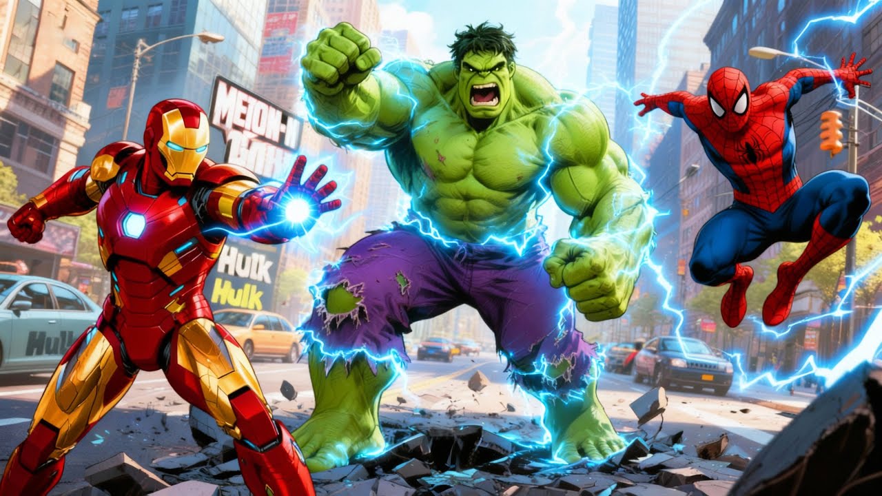 SPIDER-MAN, IRON MAN, HULK GAME ANIMATION