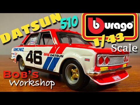 Bburago 1/43 Scale Datsun 510 REVIEW BRE 46 Racing Pete Brock