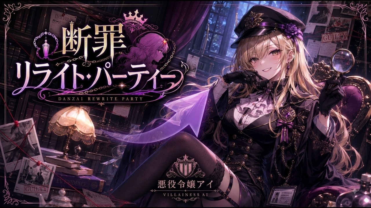 【Lyric video】断罪リライト・パーティー【Vocal : Villainess Ai/悪役令嬢アイ】