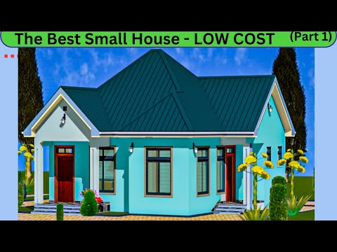 Ramani Ya Nyumba Ya Gharama Ndogo Ya Kisasa Vyumba 2 7x11m