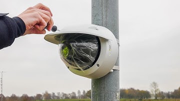 Installation tutorial: AXIS Q3819-PVE installation using AXIS T91B47 Pole Mount