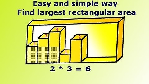 Interview question - Algorithm : Find largest rectangular area in histogram