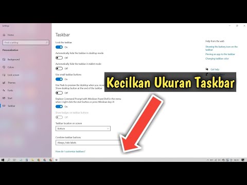 Video: Bagaimana cara mengecilkan bilah tugas di Windows 10?