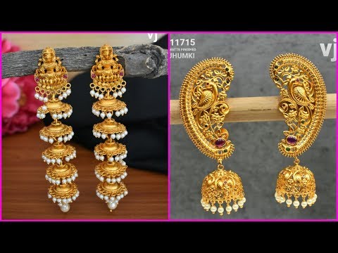 1 Gram Gold Earrings With Price || Matte Finish Jhumkas Online Sale || Online Earrings