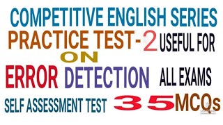 PRACTICE TEST-2 ON ERROR-CORRECTION https://youtube.com/c/omsairamyoutubechannel News
