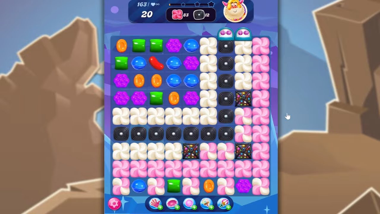 Candy Crush Saga LEVEL 163 NO BOOSTERS (new version)🐟☑️