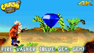 Crash Bandicoot 2 N-Tranced Fire Walker (Blue Gem and Gem) Walkthrough (4K)