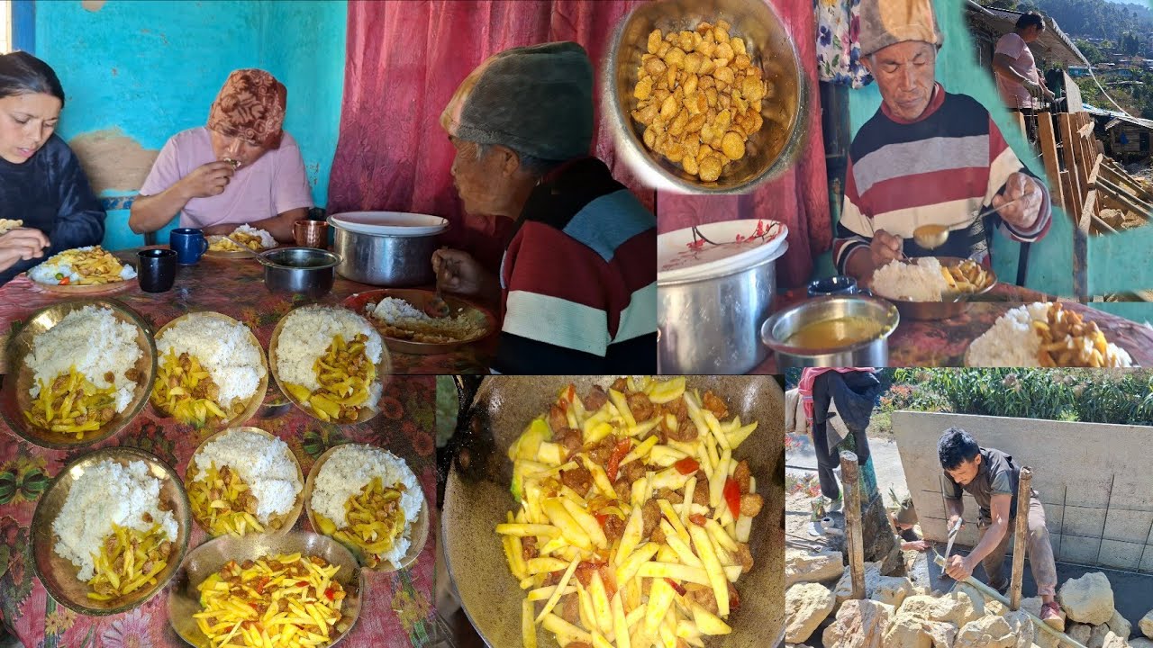 Простой рецепт овощной кухни из картофеля и чечевицы (алу дал) с рисом в деревенском стиле || Вид...